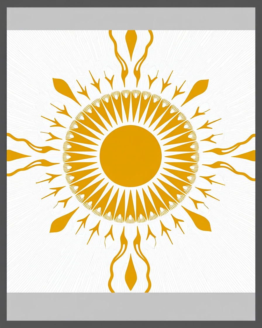 Golden Sunburst Radiance Rug