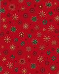 Festive Red Snowflake Medallion Scatter Rug