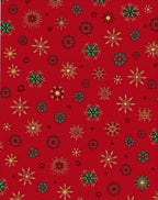 Festive Red Snowflake Medallion Scatter Rug