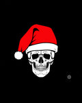 Black Skull Red Santa Hat Rug