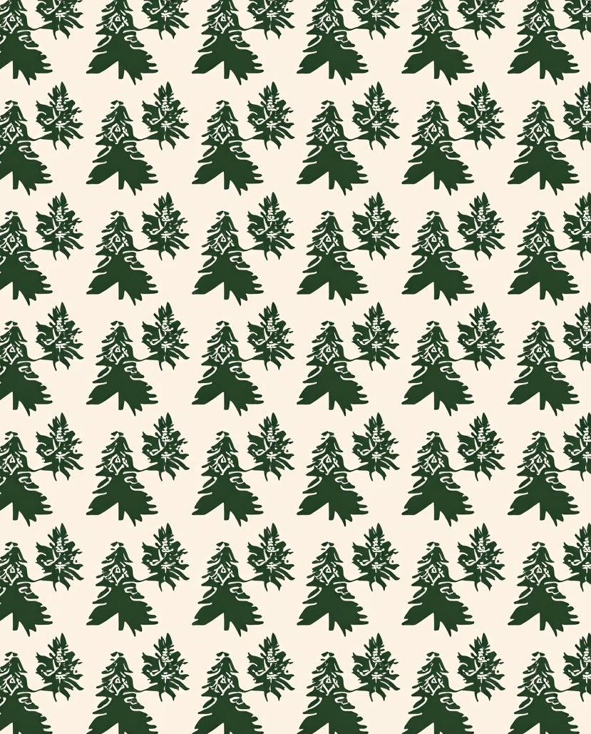 Forest Green Pine Tree Succession Rug