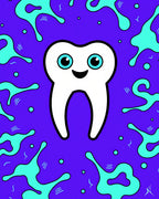 Happy Tooth Splash Purple Rug