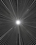 Radiating White Starburst Black Rug