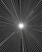 Radiating White Starburst Black Rug