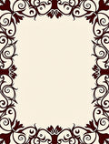 Rich Burgundy Swirling Vine Border Rug