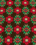 Crimson Red Floral Cherry Medallion Rug