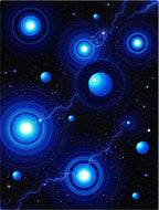 Cosmic Blue Nebula Swirls Rug