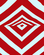 Crimson Diamond Chevron Optical Illusion Rug