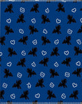 Black Floral White Cloud Cobalt Rug