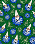 Green Gnome Blue Star Forest Frolic Rug
