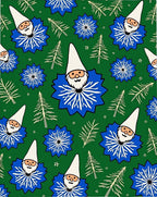 Green Gnome Blue Star Forest Frolic Rug