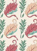 Vintage Floral Swirl Leaf Collection Rug