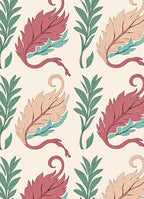 Vintage Floral Swirl Leaf Collection Rug