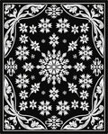 Winter White Snowflake Mandala Rug
