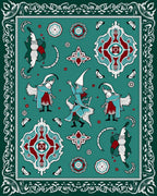 Enchanted Forest Bird Tribe Medallion Rug