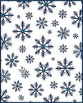 Dark Blue Snowflake Winter Scatter Rug