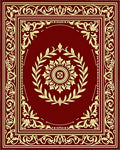 Regal Crimson Gold Floral Medallion Border Rug