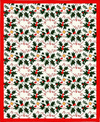 Festive Holly Berry Kaleidoscope Border Rug