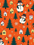 Winter Scene Snowman Festive Homes Rug