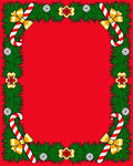 Festive Candy Cane Garland Red Rug