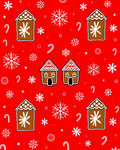 Whimsical Gingerbread Houses Snowflakes Candy Canes Rug