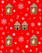 Whimsical Gingerbread Houses Snowflakes Candy Canes Rug