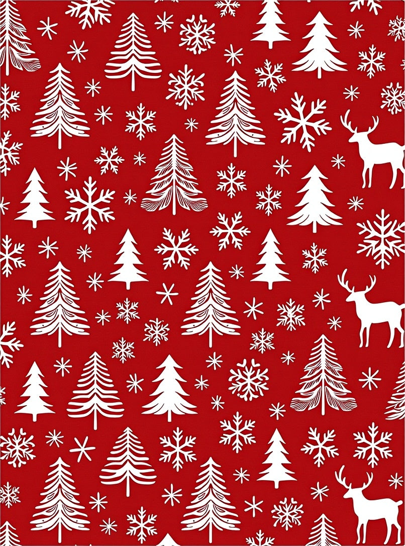 Rustic Winter Forest Scene Rug