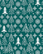 Deep Forest White Pine Snowflakes Rug