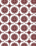 Deep Red Floral Medallion Repeating Rug