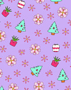 Whimsical Winter Holiday Elements Pastel Rug