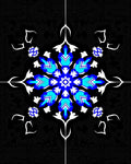 Classic Cobalt Teal Medallion Centerpiece Rug