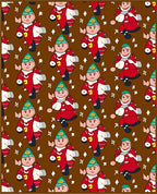 Festive Red Character Repeat Background Rug