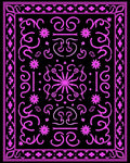 Vibrant Pink Floral Medallion Swirl Rug