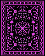 Vibrant Pink Floral Medallion Swirl Rug