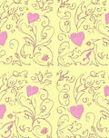 Whimsical Pink Heart Floral Garden Rug