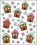 Gingerbread Houses Festive Holiday Collection Rug