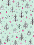 Winter Wonderland Evergreen Ornaments Rug