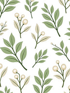 Botanical Sprigs Ivory Cream Greenery Rug