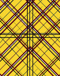 Bold Yellow Plaid With Red Stripes Rug