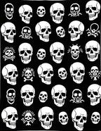 Enigmatic White Skulls Scatter Rug