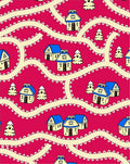 Whimsical Village Landscape Children's Rug