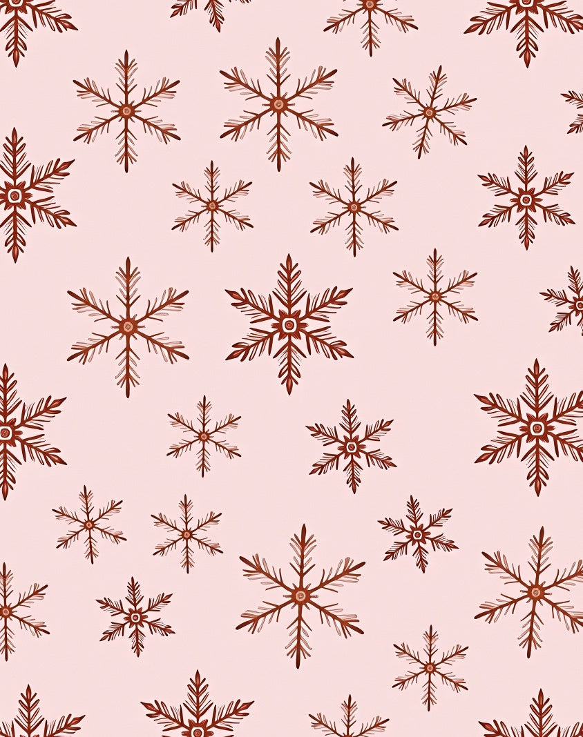 Rustic Brown Snowflake Cluster Background Rug
