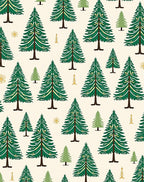 Green Pine Forest Christmas Trees Rug