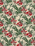 Crimson Green Floral Swirl Rug