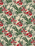 Crimson Green Floral Swirl Rug