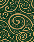 Emerald Gold Swirl Celtic Knot Rug
