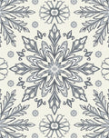 Tonal Gray Intricate Floral Mandala Rug