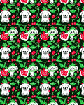 Cute White Dog Merry Christmas Flowers Rug