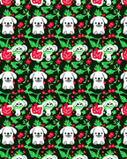 Cute White Dog Merry Christmas Flowers Rug