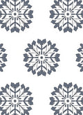 Gray Snowflake Medallion Repeat Rug